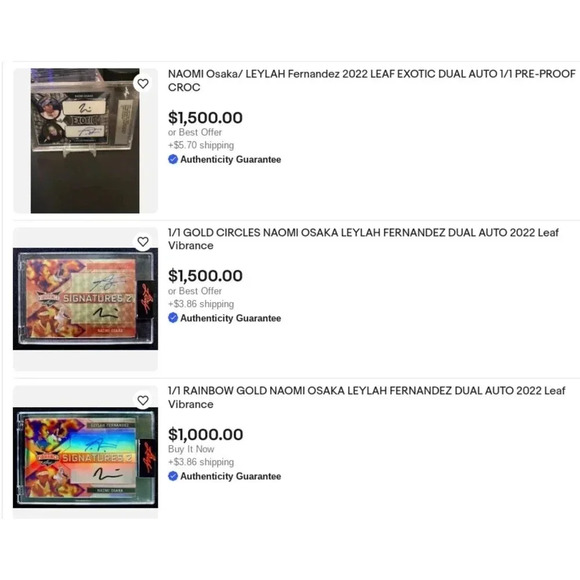 Leylah Fernandez Leaf Exotic (2022) Auto Pre-Production Proof Clear Zebra 1/1 - Picture 3 of 3